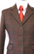J 100 dark brown tweed with red overcheck Exclusive to Le Beau Cheval.jpg